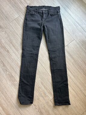 7 For All Mankind Roxanne Black Skinny Jeans